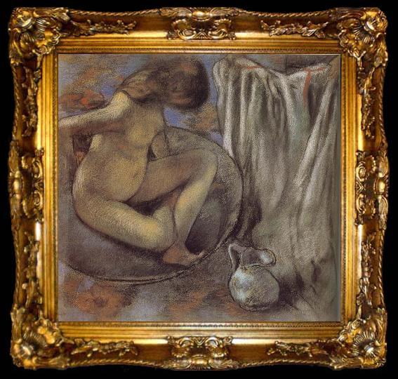 framed  Edgar Degas the lady in the tub, ta009-2